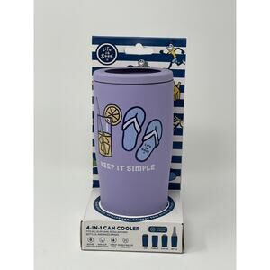 Life Is Good 4 in 1 Beverage Cooler Flip Flops and Lemonade NEW